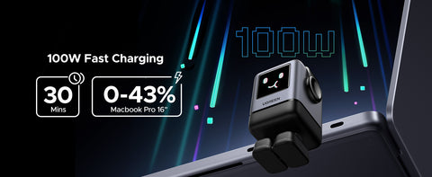 UGREEN 45648B, Uno 100W 4-Port GaN Fast Charger UK - Grey