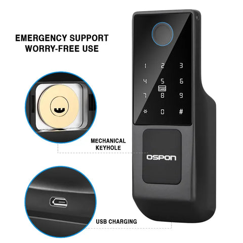 Advanced Biometric Smart Door Lock with Tuya App Control, Fingerprint Access, IC Card & Multi-Access Security System