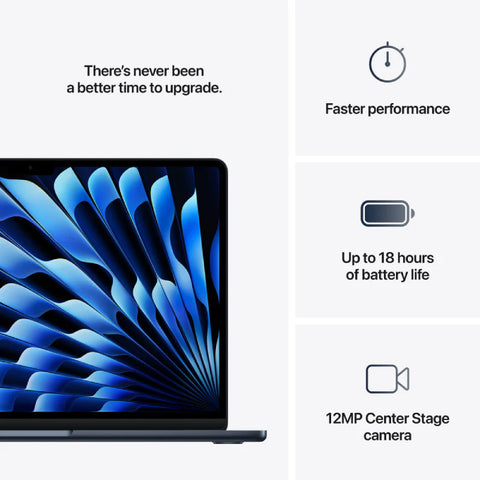 Apple MacBook Air 13.6" M4 10-core CPU, 10-core GPU 16‑core Neural Engine 24GB RAM 512GB SSD - MIDNIGHT