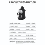 SOKANY Steam Espresso Maker Coffee Machine 800W with Safety Valve (Model SK-6810)
