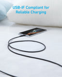 Anker 322 USB-A to USB-C Cable (6ft Braided) Black