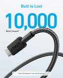 Anker 322 USB-A to USB-C Cable (6ft Braided) Black
