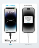 Anker 322 USB-C to Lightning Cable Braided (0.9m/3ft) -Black - MFi Certified Durable
