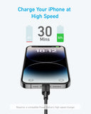 Anker 322 USB-C to Lightning Cable Braided (1.8m/6ft) -Black - MFi Certified Durable