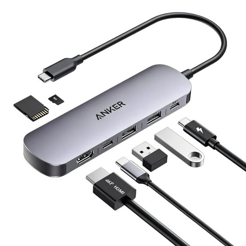 Anker 7-in-1 USB-C Hub, HDMI 4K, 85W Max Power Delivery, Multi-Port Adapter for Laptop