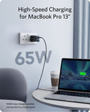 Anker PowerPort III 3-Port 65W Pod – USB-C & USB-A Fast Charger (Black)