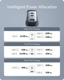 Anker PowerPort III 3-Port 65W Pod – USB-C & USB-A Fast Charger (Black)