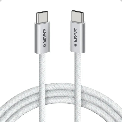 Anker Zolo USB-C to USB-C Cable 240 W Braided (1.8 M/6 ft) - White