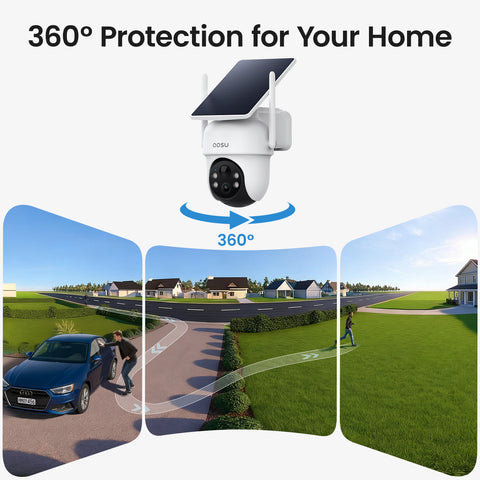 Aosu SolarCam D1 Classic Kit - 2 Solar Security Cameras 3MP AI