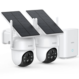 Aosu C9C-2H, SolarCam D1 Classic Kit – 2 Solar Security Cameras, Home Station, 3MP, Full Color Night Vision, AI Detection, IP65