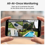 Aosu SolarCam D1 Classic Kit - 4 Solar Security Cameras 3MP