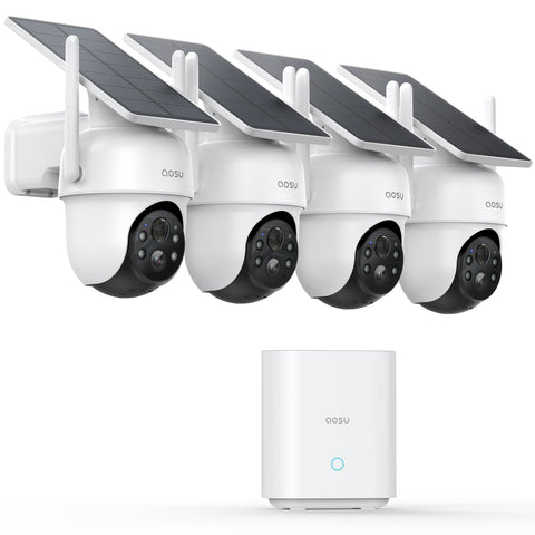 Aosu SolarCam D1 Classic Kit - 4 Solar Security Cameras 3MP