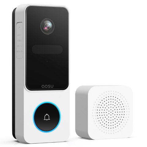 Aosu V8E, Video Doorbell SE – 3MP HD, 170° Wide View, AI Detection, Battery Powered