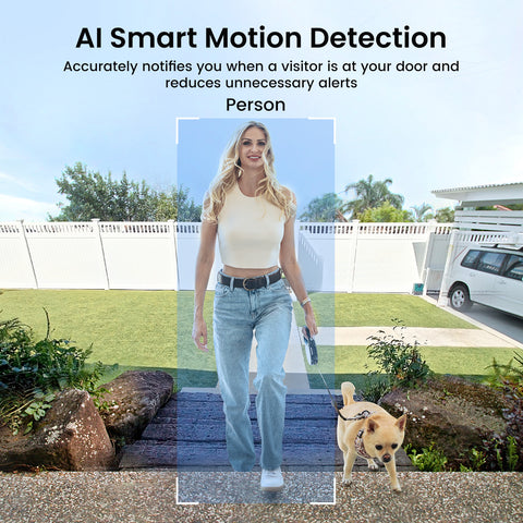 Aosu V8E, Video Doorbell SE – 3MP HD, 170° Wide View, AI Detection, Battery Powered