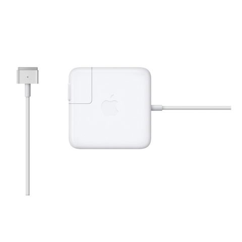 White power adapter with cable on a white background