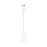 White USB-C to Lightning adapter on a white background