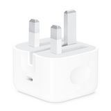 White wall plug adapter on a white background