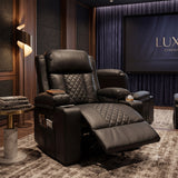 Black Bull Premium Sofa Swivel Rocker Recliner Size (H:107 W: 86 cm) โ PU Black (Free Delivery and Installation)