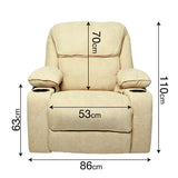 Black Bull Premium Sofa Swivel Rocker Recliner Size (H:110 W: 86 cm) Assembly not included – Fabric Beige (Free Delivery)