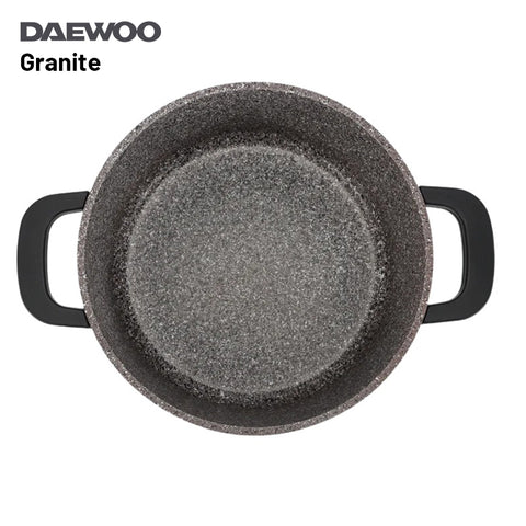 Daewoo 24cm Granite Casserole Pot with Lid - DASAG24 (2-Year Warranty)