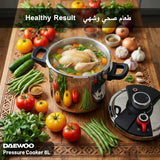 Daewoo 3-In-1 Stainless Steel Pressure Cooker 8L - 3 PSI Settings