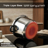 Daewoo 3-In-1 Stainless Steel Pressure Cooker 8L - 3 PSI Settings