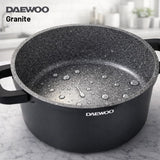 Daewoo 24cm Granite Casserole Pot with Lid - DASAG24 (2-Year Warranty)