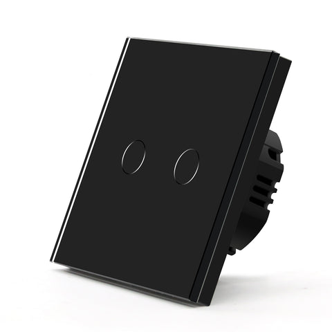 Gopeta, 2-Gang Smart Wi-Fi Touch Switch 600W with Glass Panel