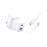 Anker 323 Charger 33W 3FT with C-L Cable - White