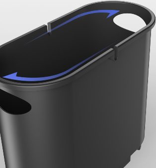 Trash Can 7L with Extra Bucket WYL-201