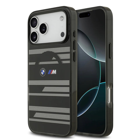 BMW, MagSafe Transparent IML Case with Metal Buttons & Line Designs, iPhone 17 Pro Max