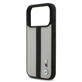 BMW, PU Leather Case with Perforated Stripes & Metal Logos, iPhone 17 Pro