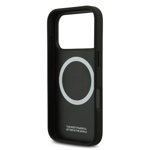 BMW, PU Leather Case with Perforated Stripes & Metal Logos, iPhone 17 Pro