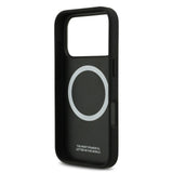 BMW, PU Leather Case with Perforated Stripes & Metal Logos, iPhone 17 Pro