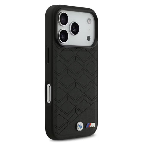 BMW, MagSafe PU Seat-Shaped Leather Case with Metal Logos, iPhone 17 Pro
