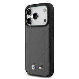 BMW, MagSafe PU Quilted Leather Case with Metal Logos, iPhone 17 Pro