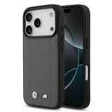 BMW, MagSafe PU Quilted Leather Case with Metal Logos, iPhone 17 Pro