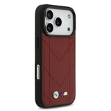 BMW, MagSafe PU Quilted Leather Case with Metal Logos, iPhone 17 Pro
