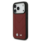 BMW, MagSafe PU Quilted Leather Case with Metal Logos, iPhone 17 Pro