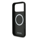BMW, PU Leather & Carbon Case with Colored Line Stitch, iPhone 17 Pro Max
