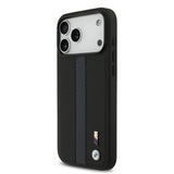 BMW, PU Leather Case with Perforated Stripes & Metal Logos, iPhone 17 Pro Max