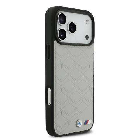 BMW, MagSafe PU Seat-Shaped Leather Case with Metal Logos, iPhone 17 Pro Max