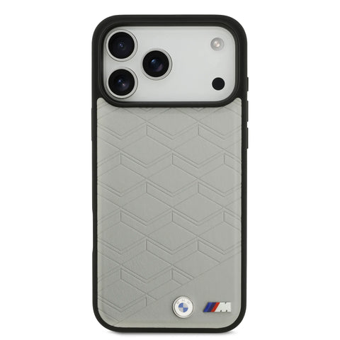 BMW, MagSafe PU Seat-Shaped Leather Case with Metal Logos, iPhone 17 Pro Max