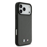 BMW, MagSafe PU Quilted Leather Case with Metal Logos, iPhone 17 Pro Max
