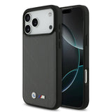 BMW, MagSafe PU Quilted Leather Case with Metal Logos, iPhone 17 Pro Max