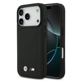 BMW, MagSafe PU Quilted Leather Case with Metal Logos, iPhone 17 Pro