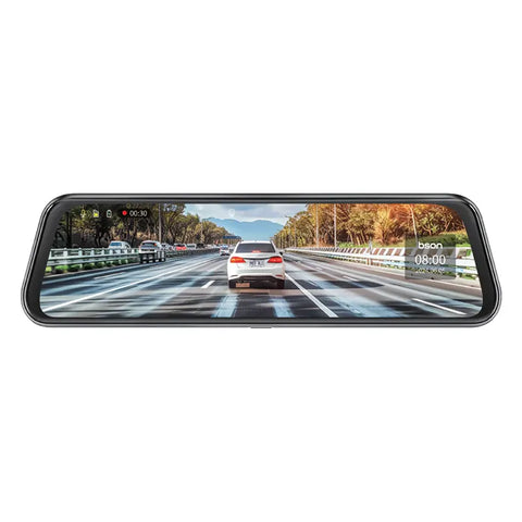 BSON 4K Vision Smart Mirror - 10-inch IPS Touch with ADAS Support