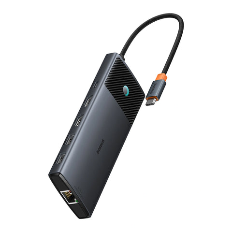 Baseus Metal Gleam II 10-in-1 USB HUB Dual Display - Black