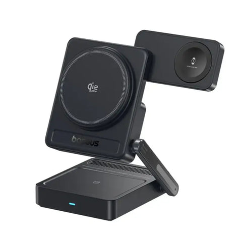 Baseus PicoGo AF21 Portable 3-in-1 Qi2.2 Wireless Charger 35W - Black