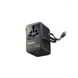 Baseus EnerCore CG11 6-in-1 Universal Travel Adapter with Retractable Cable 70W - Black